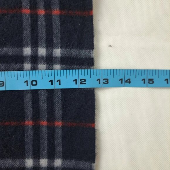 BURBERRY'S of London Vintage Classic Check Scarf Pure Cashmere Navy SCARF - Picture 7 of 7